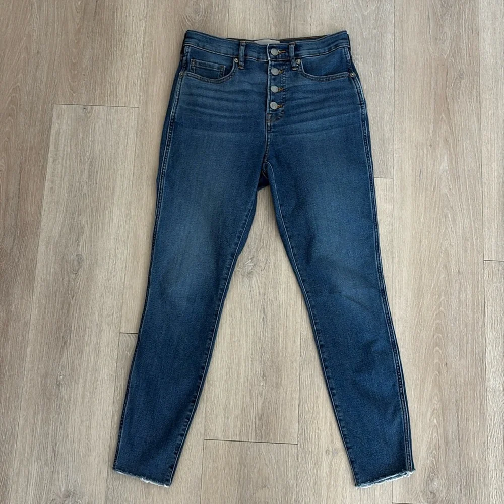 Everlane Womens The Vintage Skinny Jean 26 Ankle Blue Medium Wash Denim Cotton